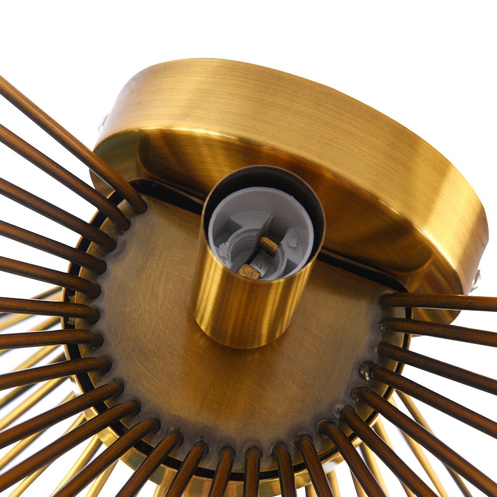 Jarnbrulx Mid Century Sunburst Metal Wall Sconce - Lamp Copper