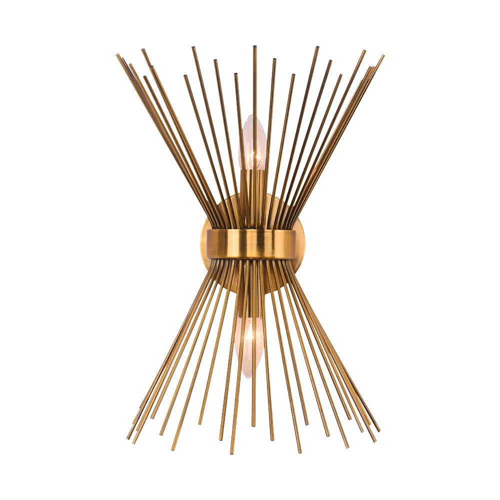 Jarnbrulx Mid Century Sunburst Metal Wall Sconce - Lamp Copper