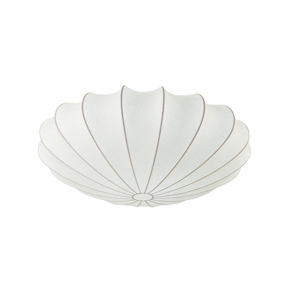 Lunari Mid-Century Modern Silk Flush Mount Light-Neutral Decor