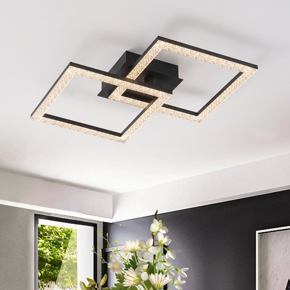 Mjolkuvux Minimalist Dimmable Metal Semi Flush Mount Ceiling Light - Lamp Copper