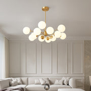 Glazia Minimalist Opal Glass Chandelier-Neutral Decor