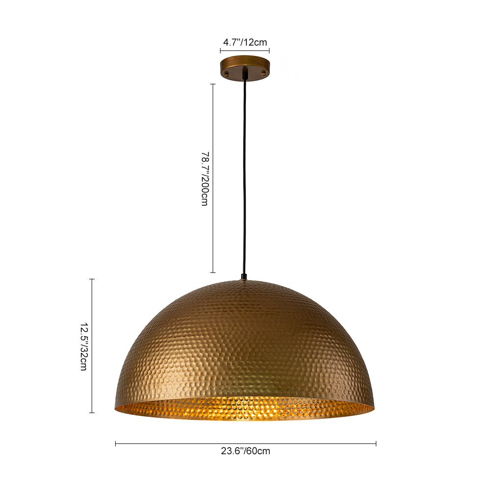 Lustel Vintage Luxe Dome Pendant Light-Neutral Decor