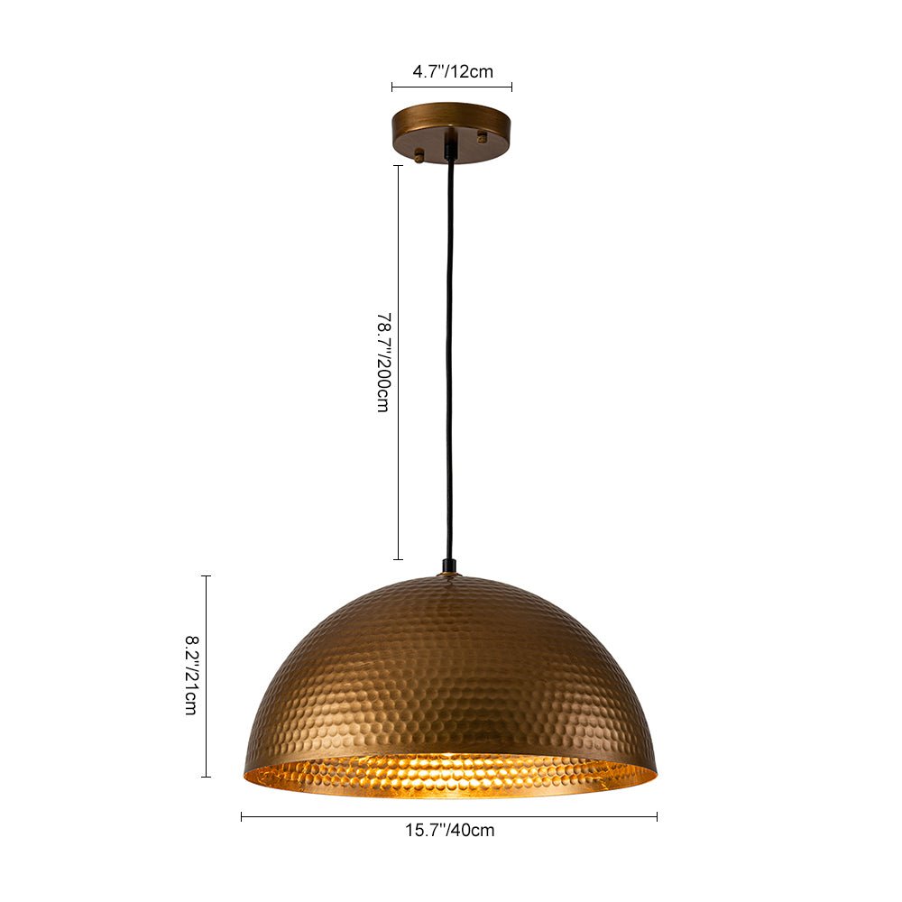 Lustel Vintage Luxe Dome Pendant Light-Neutral Decor