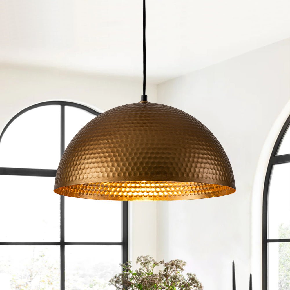 Lustel Vintage Luxe Dome Pendant Light-Neutral Decor
