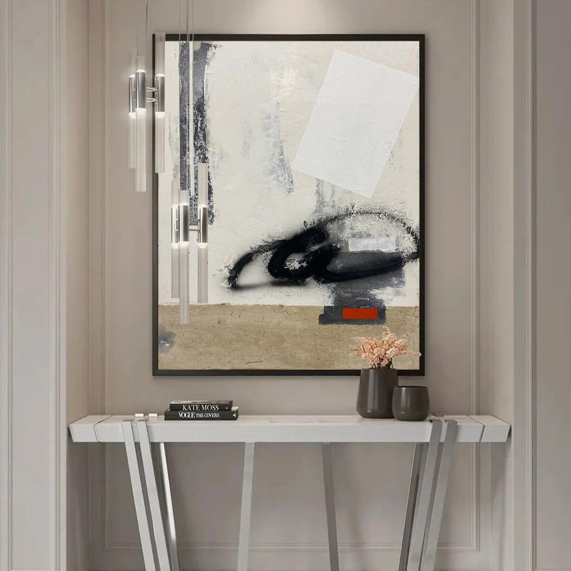 Brown Abstract Painting ABAV173 - Neutralighting