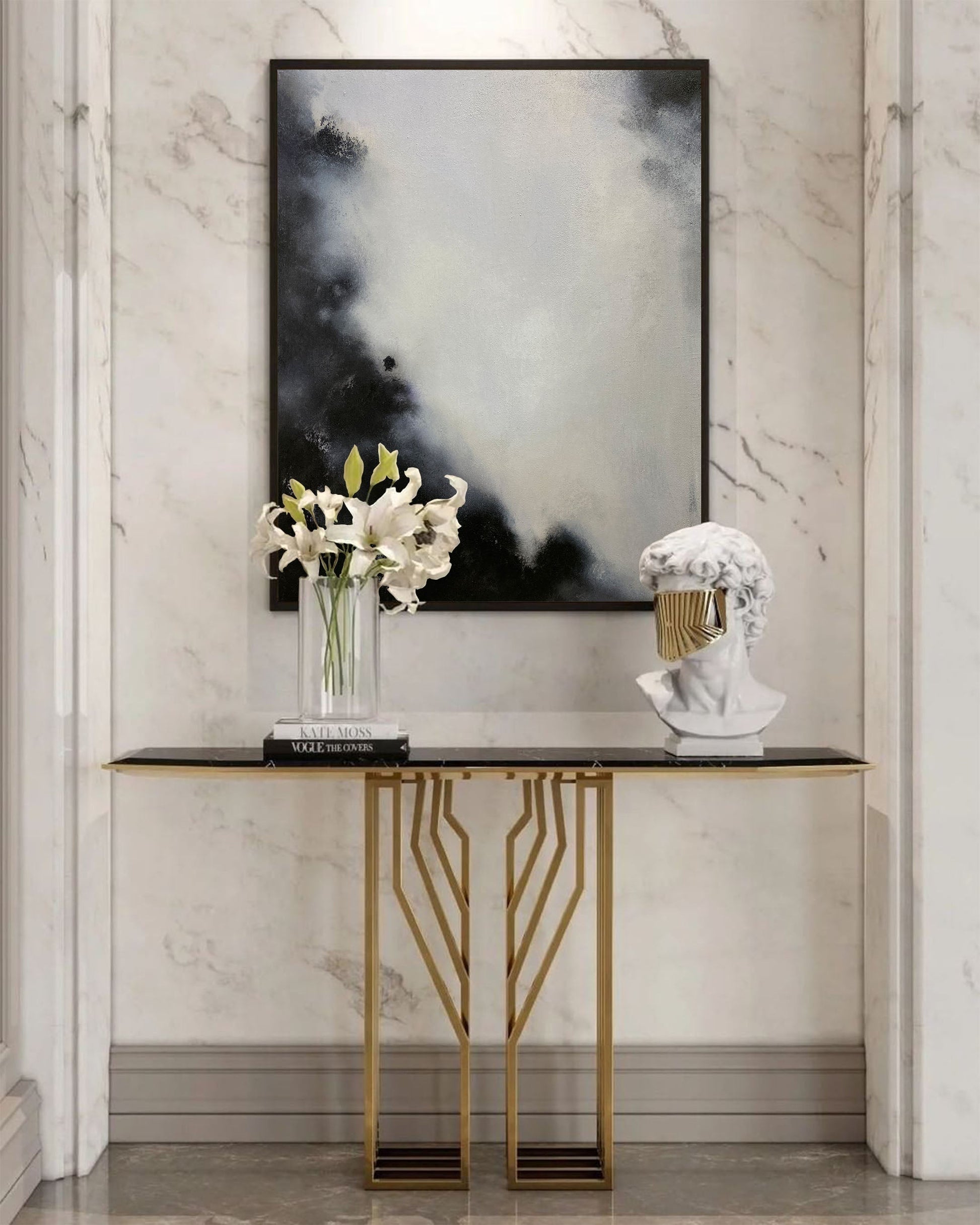 Black Abstract Painting ABAV271 - Neutralighting