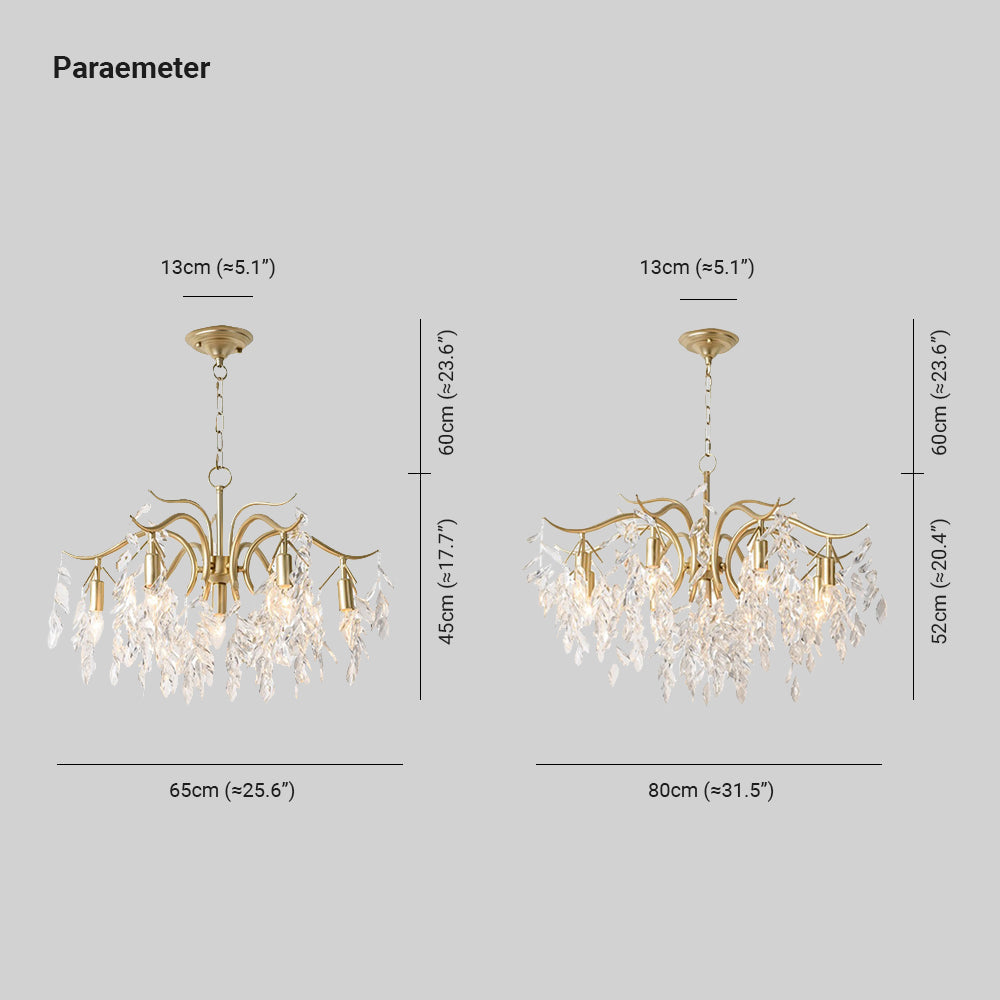 Kristy Luxury Wisteria Flower Crystal Chandelier