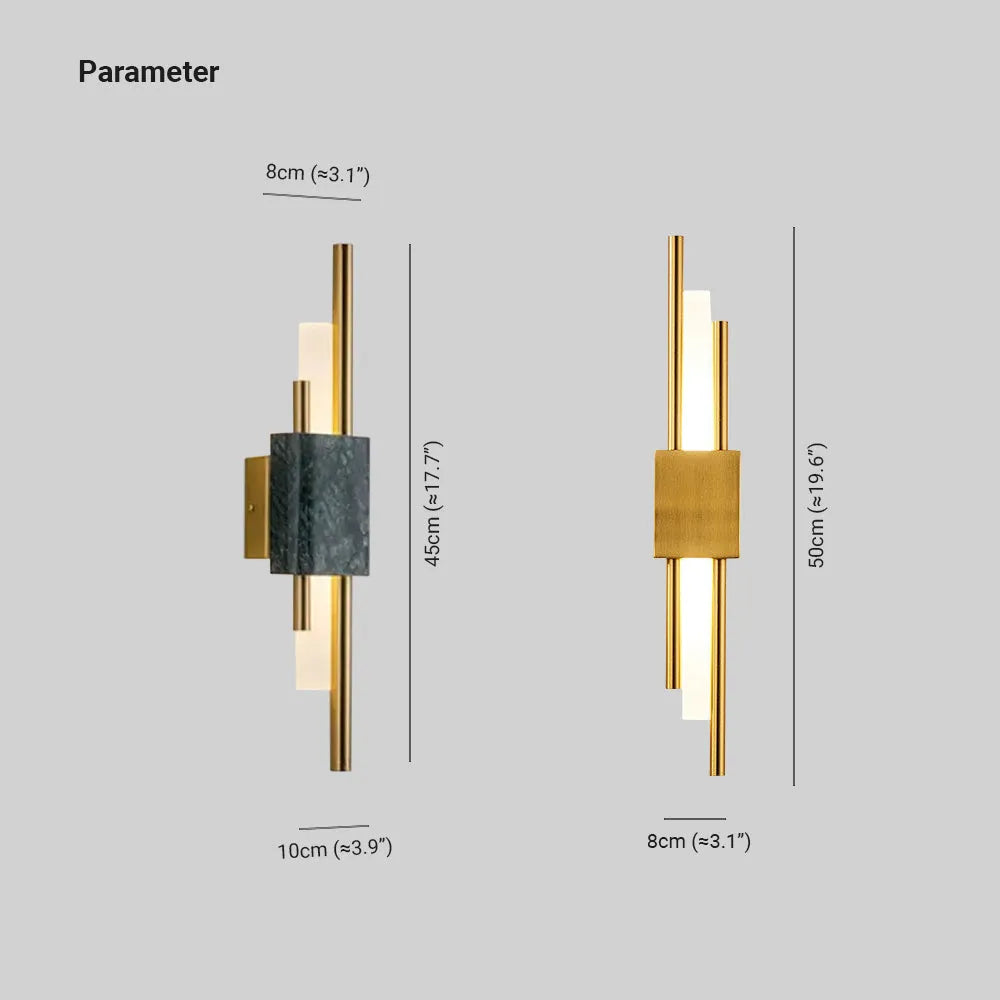 Arisha Modern Metal/Marble LED Wall Lamp - Neutral Decor