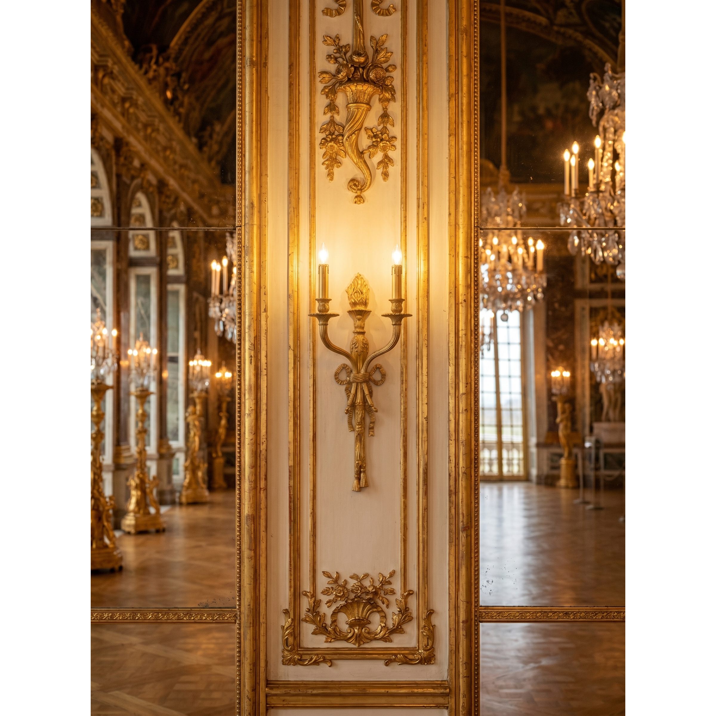 The two light heads of the Madeleine Wall Lamp.