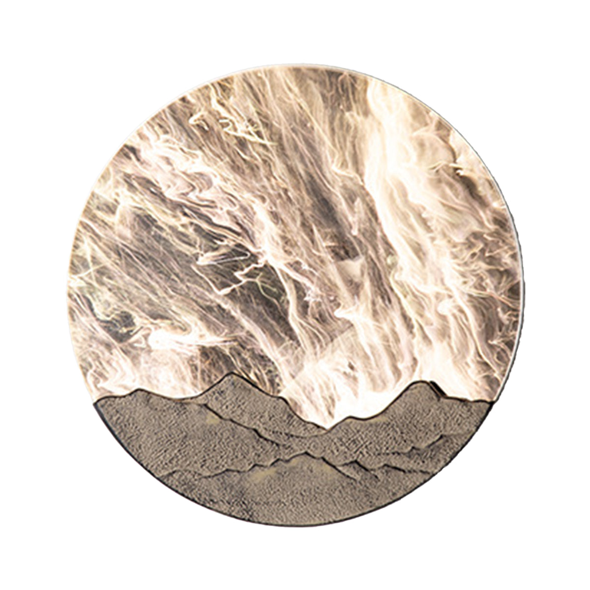 Beauty Round Sunrise Decorative Resin Outdoor Sconce