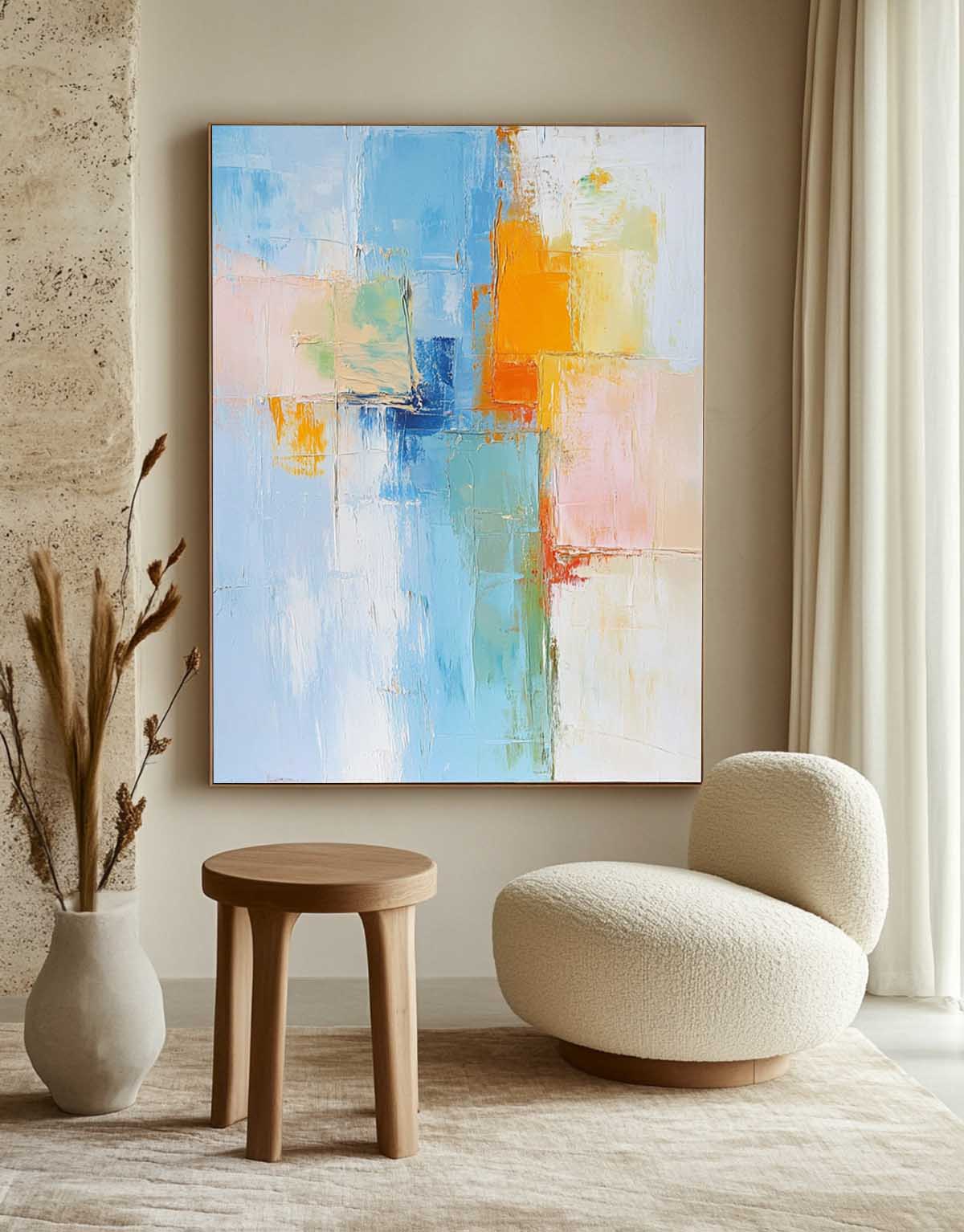 Abstract Canvas Art AB605 - Neutralighting