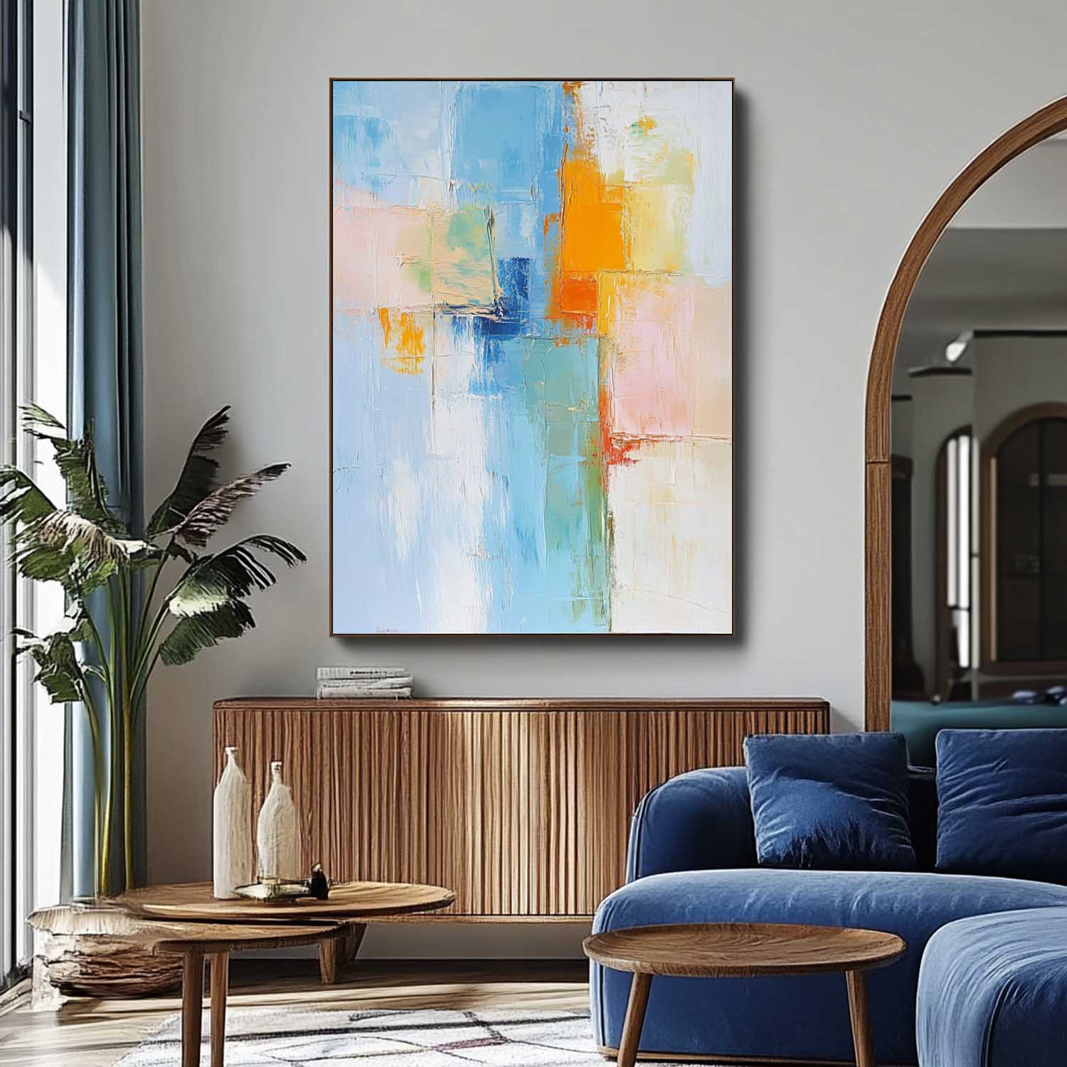 Abstract Canvas Art AB605 - Neutralighting