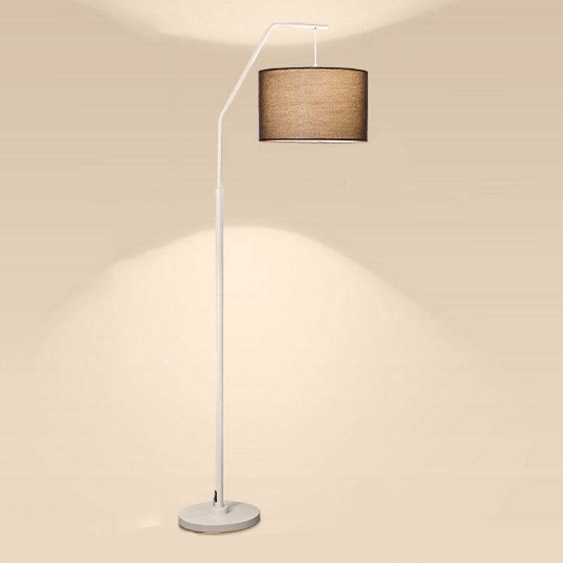 Eryn Cylinder Shape Floor Lamp, Over Arching Floor Lamp, Unique - Neutral Decor