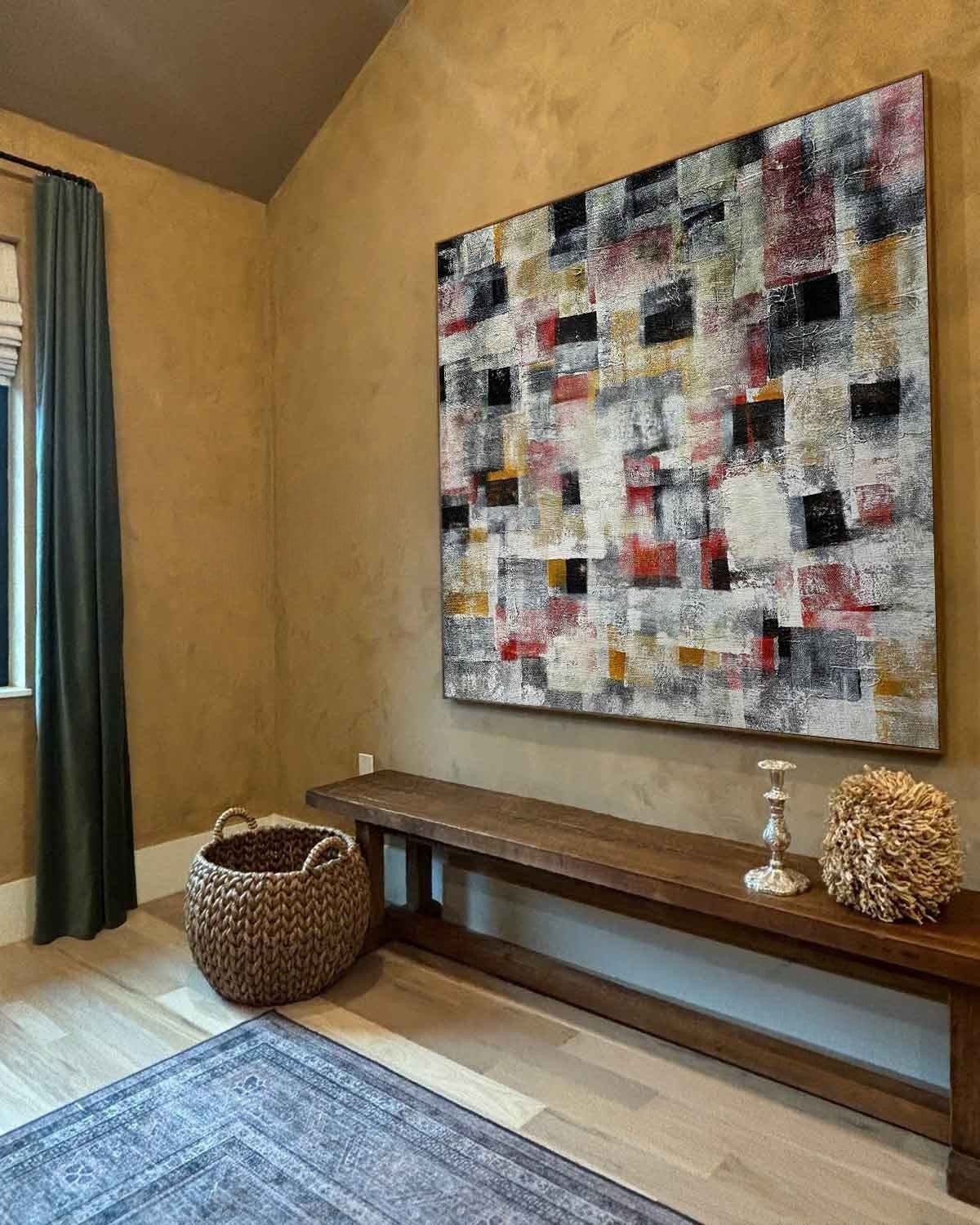 Wall art Abstract Geometric Block Color - Neutralighting