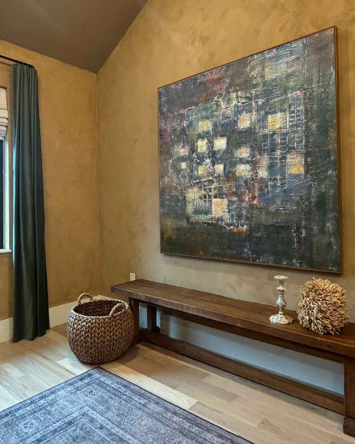 Wall Art Square Abstract Cityscape - Neutralighting