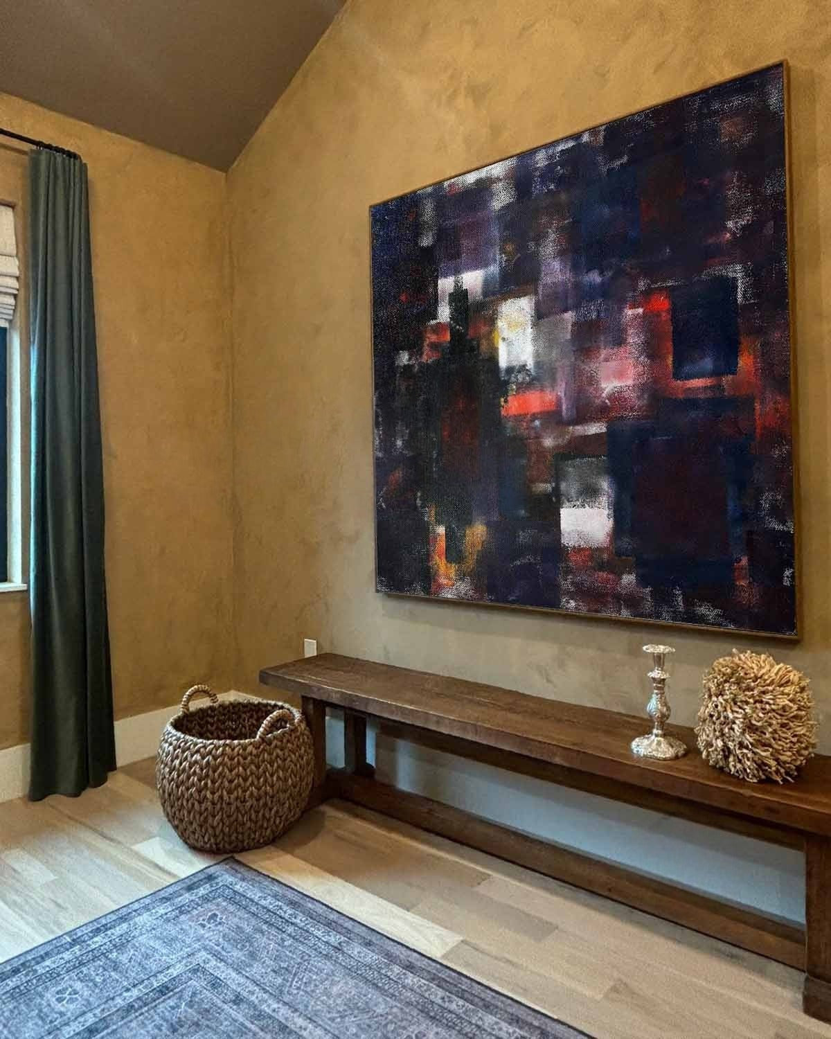 Wall Art Square Abstract Expressionist - Neutralighting