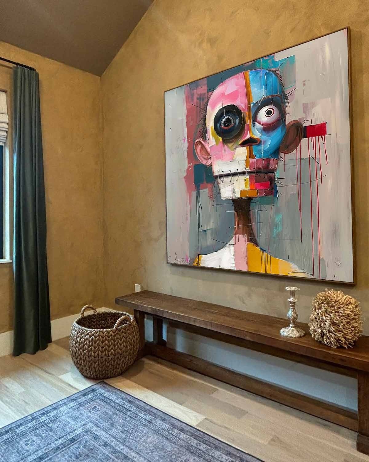 Wall Art Square Expressionist Portrait - Neutralighting