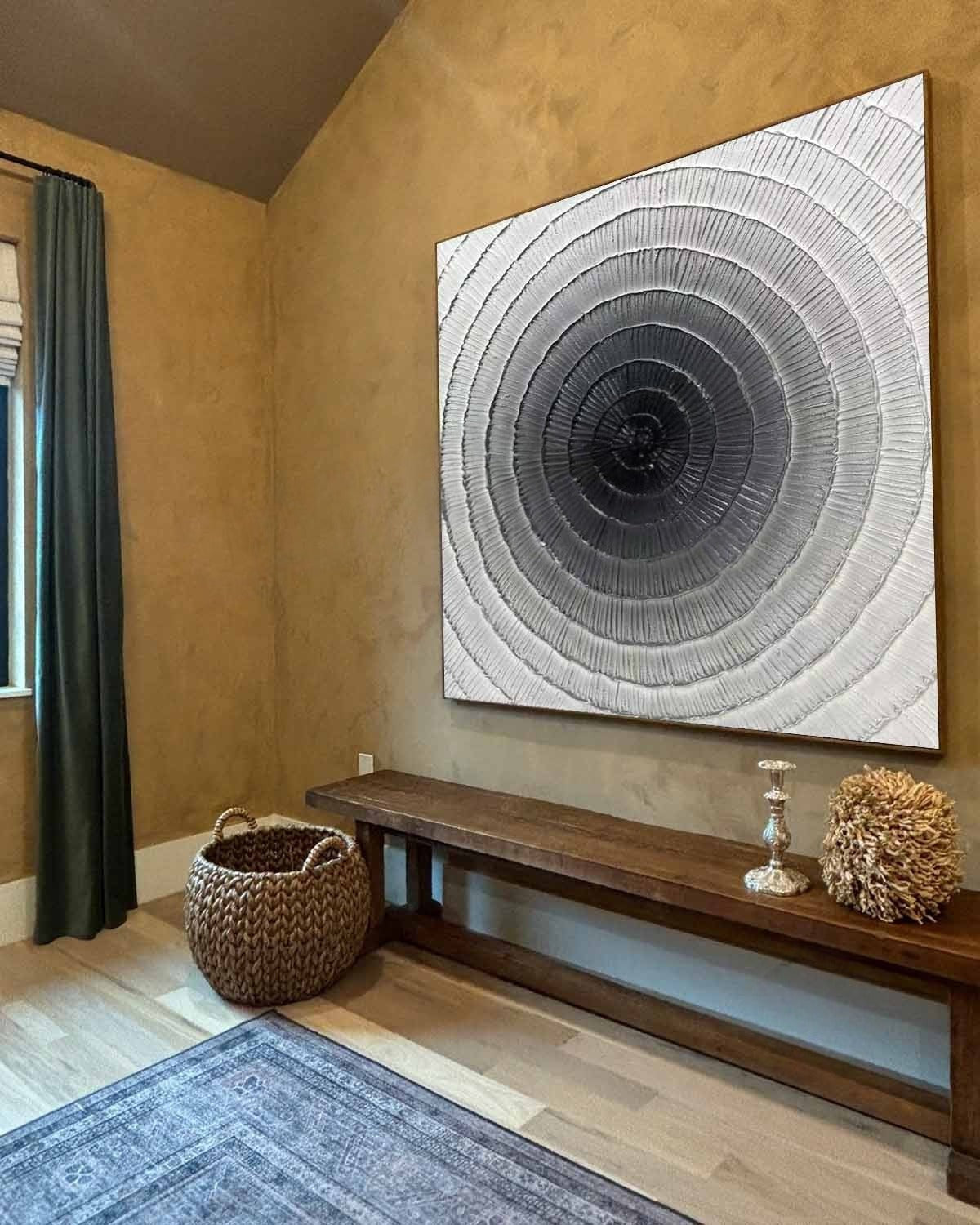 Wall Art Square 3D Concentric Circle - Neutralighting