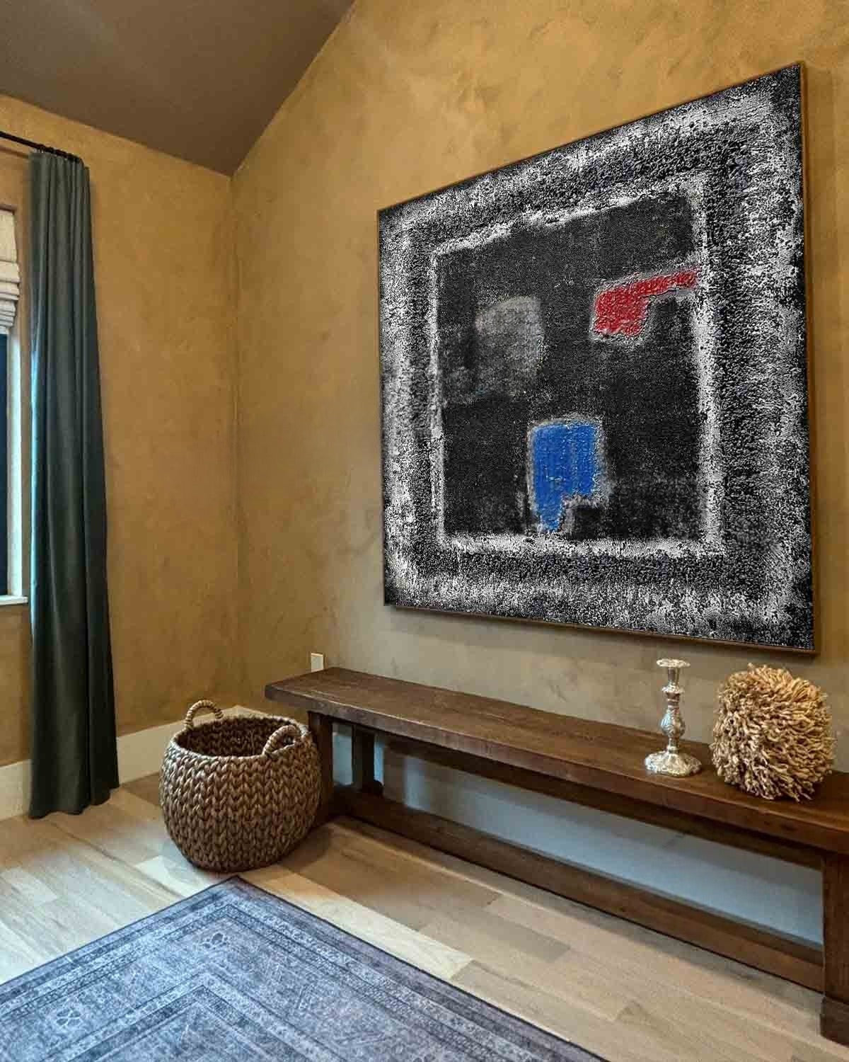 Wall Art Dark Abstract Wabi-Sabi Canvas - Neutralighting
