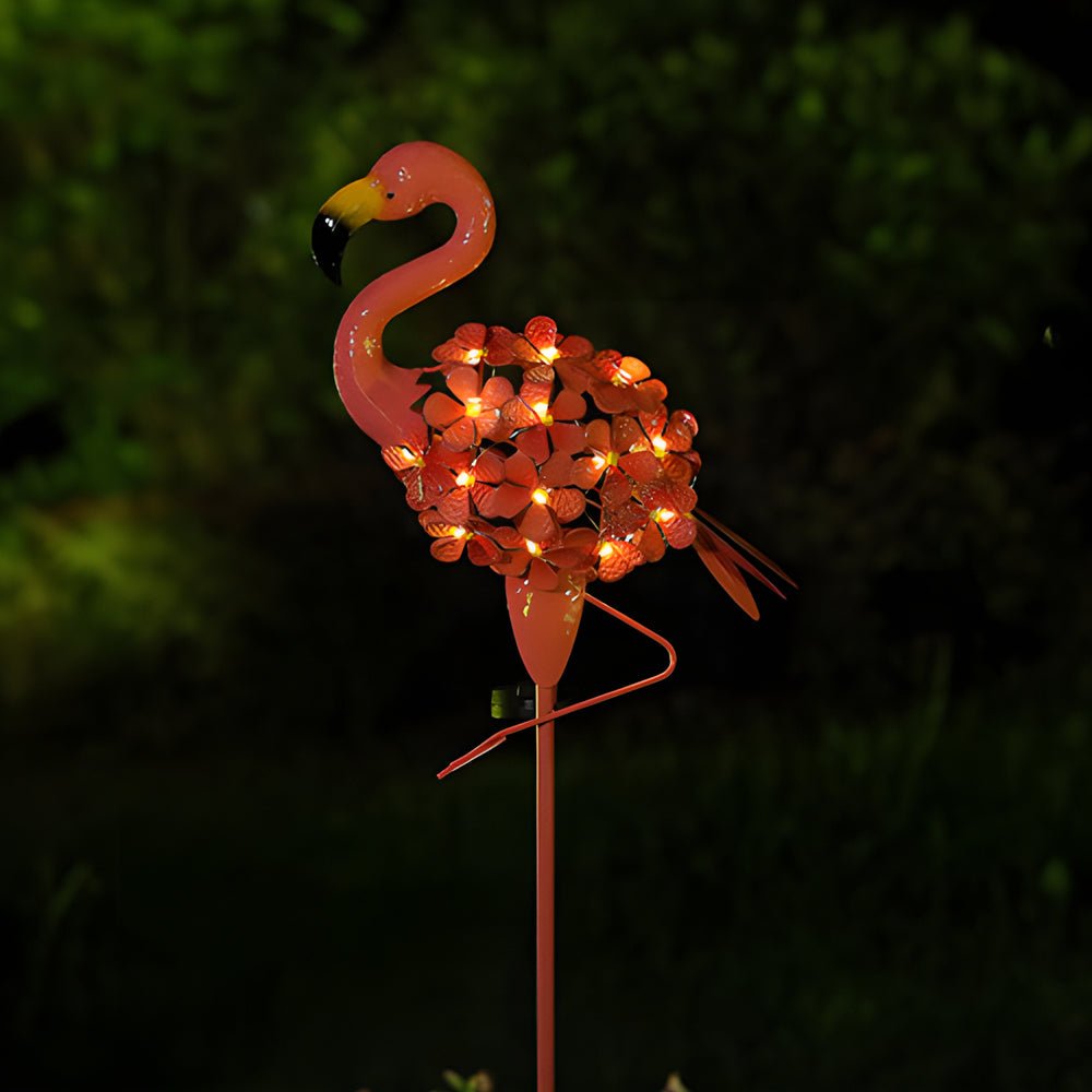 Flod Flamingo Solar Stake LED Outdoor Pathway Lamp