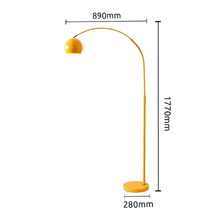 Mira Macaron Modern Fishing Arc Floor Lamp - Neutral Decor