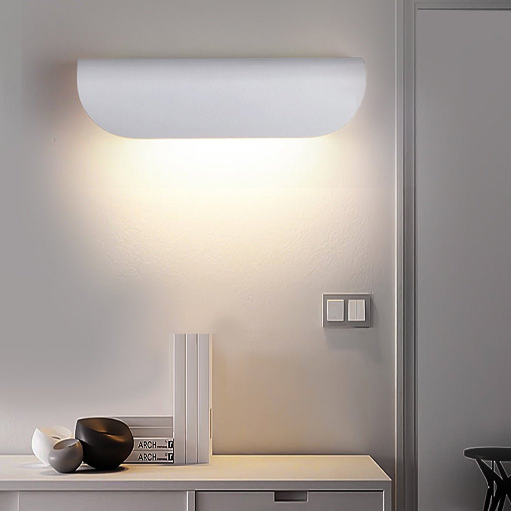 Ethana Minimalist Arc Outdoor Wall Lamp