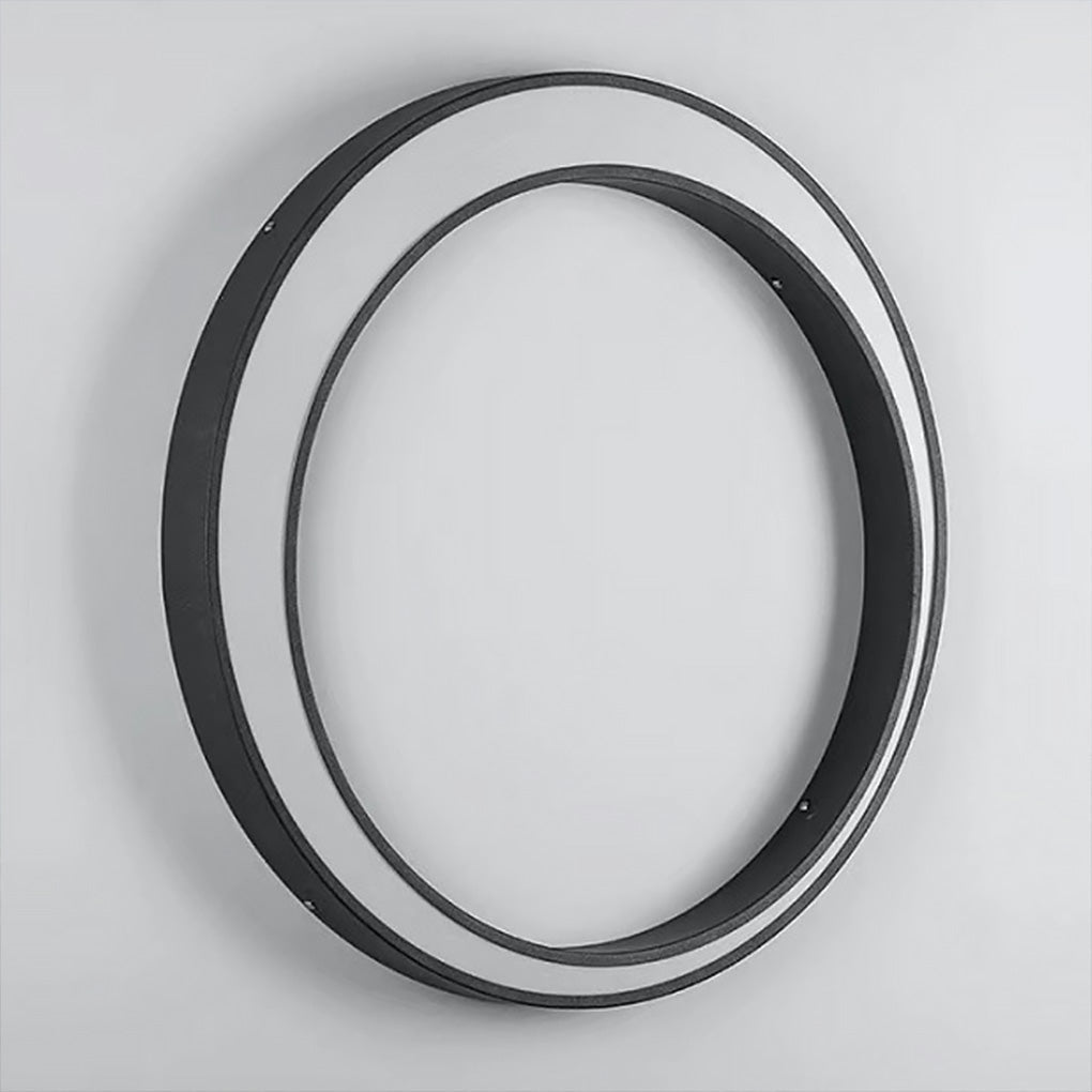 Oron Circular Moon Modern Steel Outdoor Wall Lights