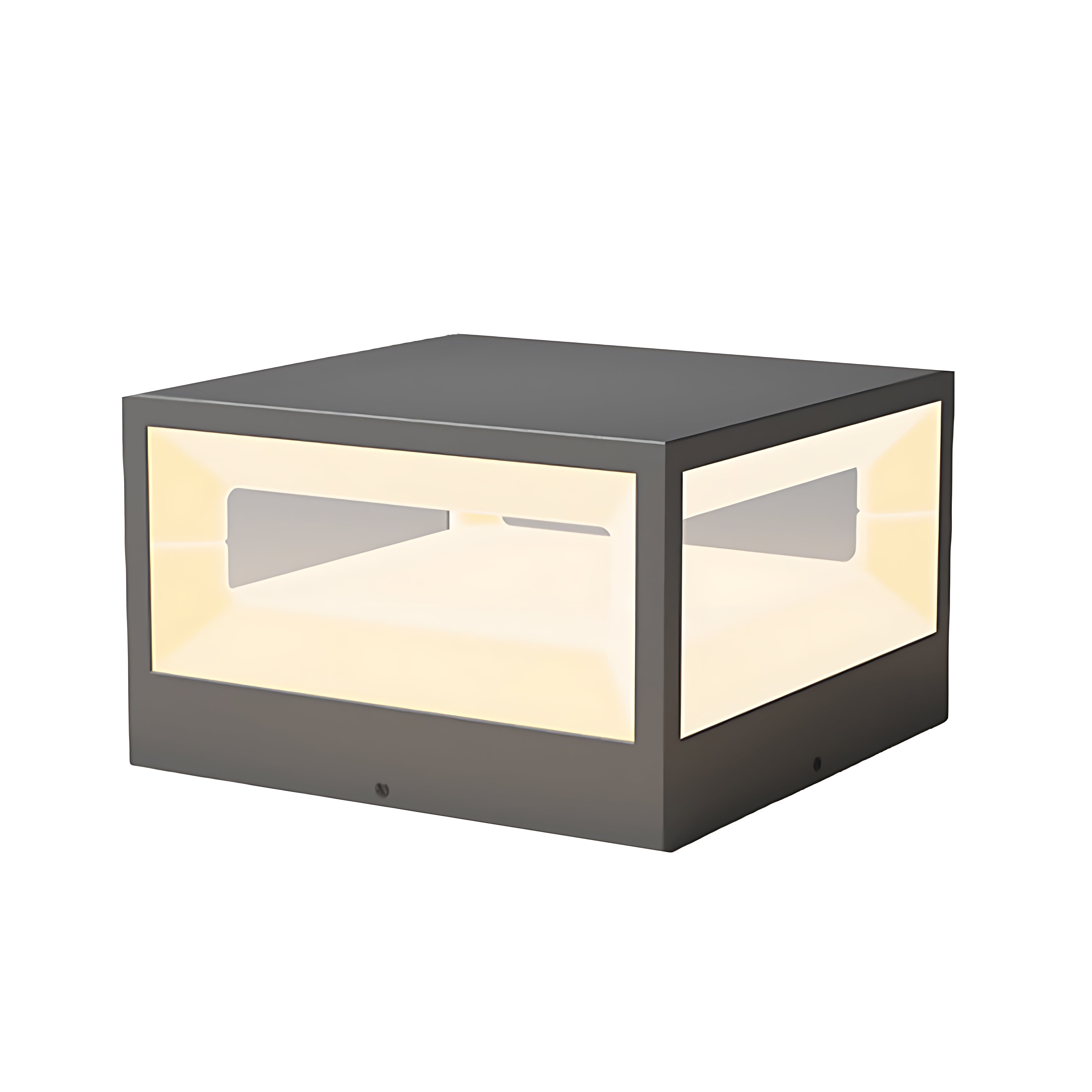 Lolass Hollow Square Stell Outdoor Pillar Light