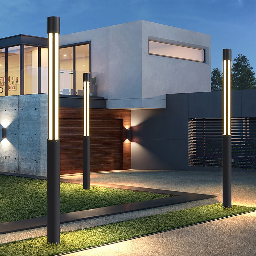 Dougl Cylinder LED Landscape Outdoor Bollard Lights