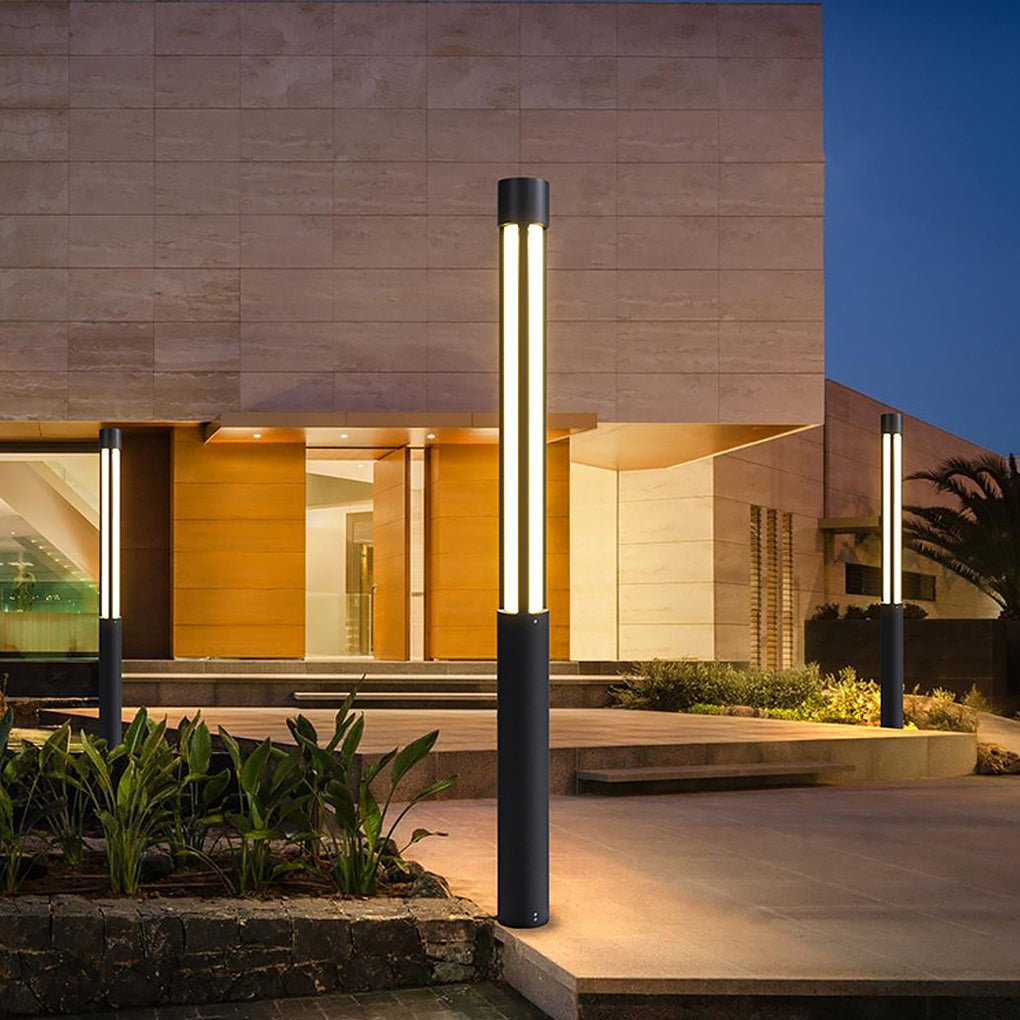 Dougl Cylinder LED Landscape Outdoor Bollard Lights