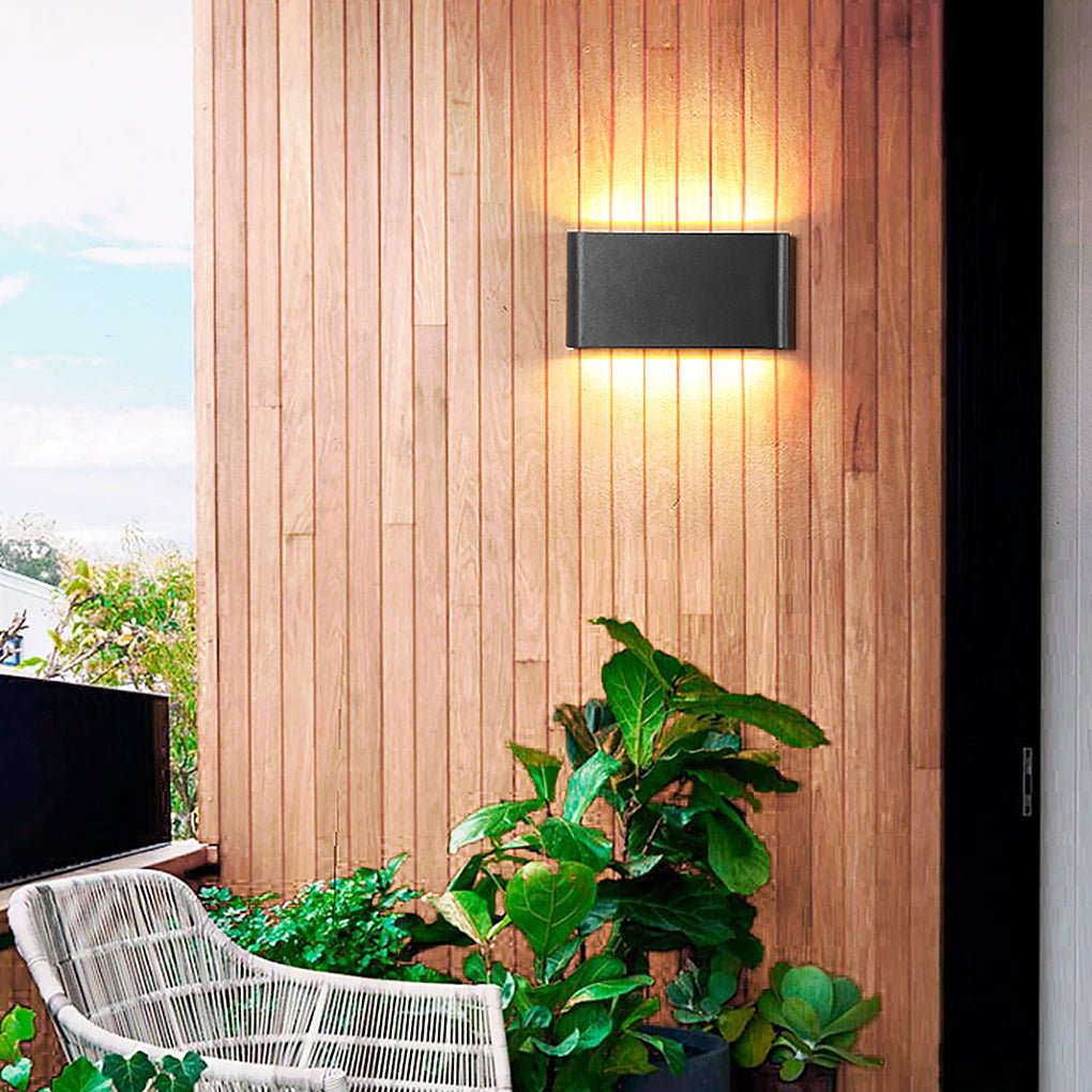 Nolle Modern Low Profile Porch LED Glass Outdoor Wall Light