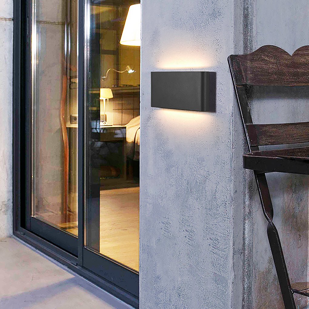 Nolle Modern Low Profile Porch LED Glass Outdoor Wall Light