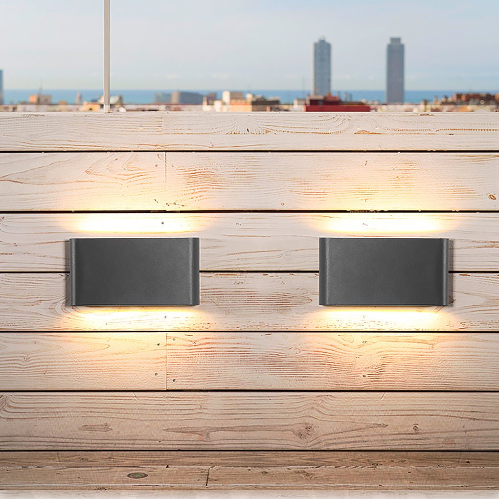 Nolle Modern Low Profile Porch LED Glass Outdoor Wall Light