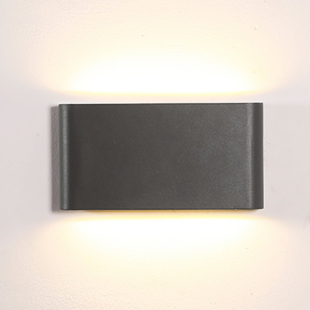 Nolle Modern Low Profile Porch LED Glass Outdoor Wall Light