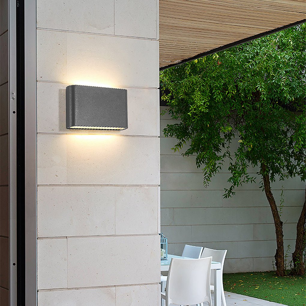 Nolle Modern Low Profile Porch LED Glass Outdoor Wall Light