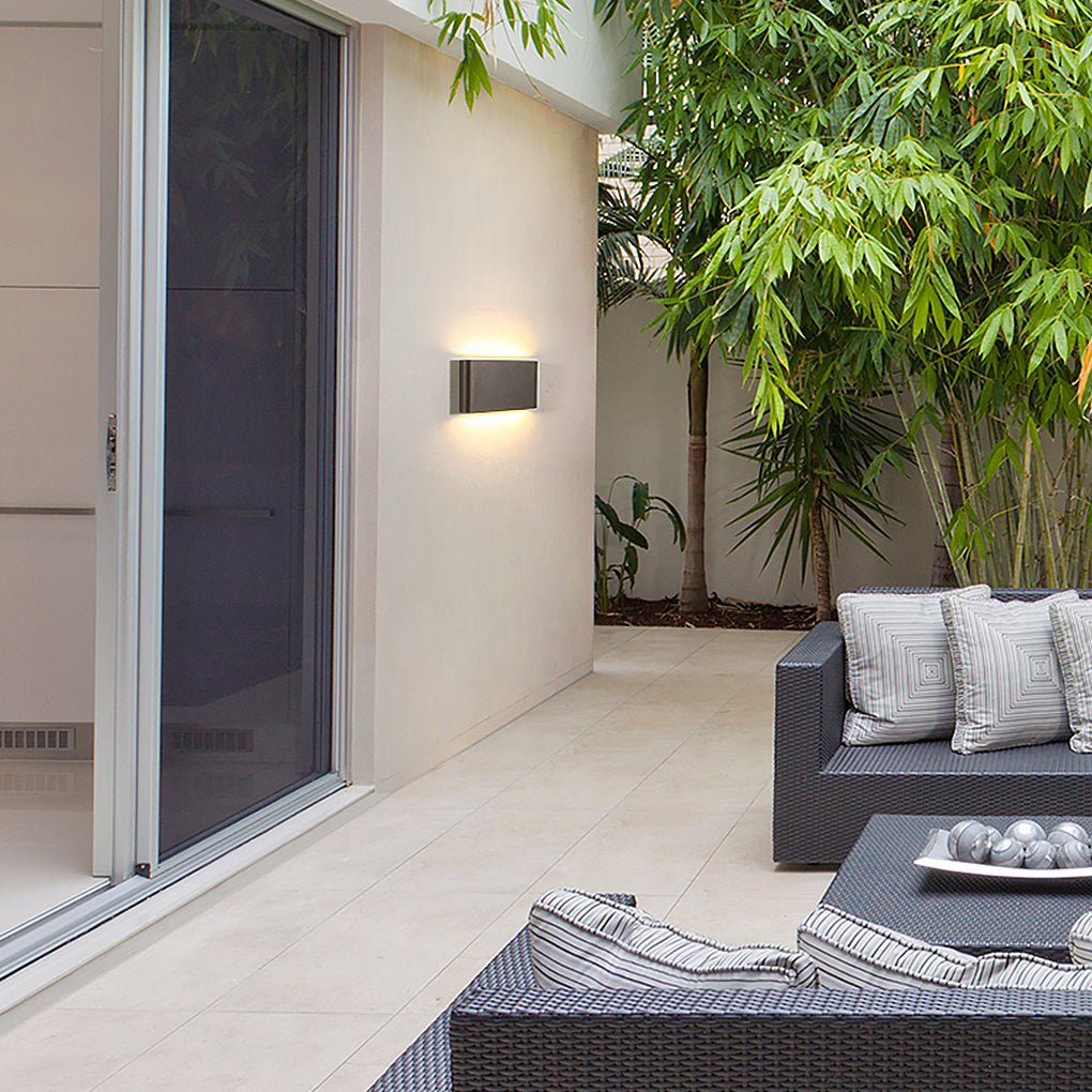 Nolle Modern Low Profile Porch LED Glass Outdoor Wall Light