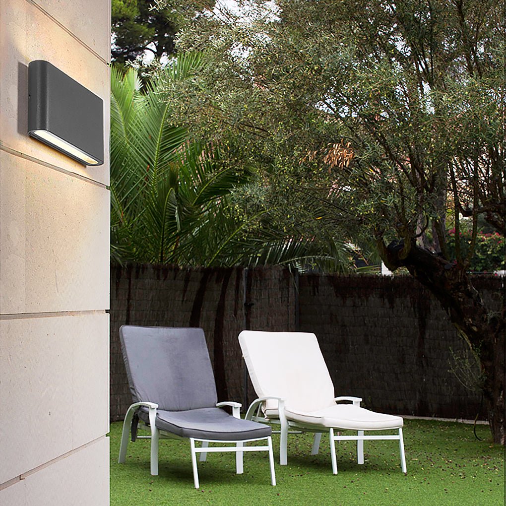 Nolle Modern Low Profile Porch LED Glass Outdoor Wall Light