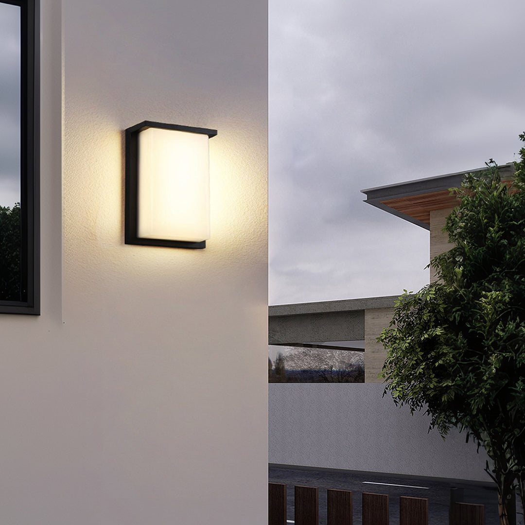 Heather LED Rectangular Die-Cast Outdoor Sconce