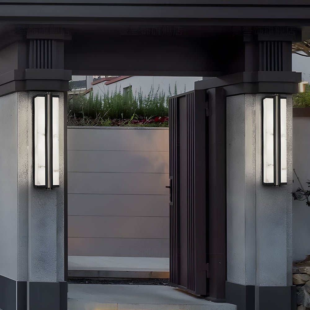 Geaine Classic Modern LED Marble Outdoor Wall Lights