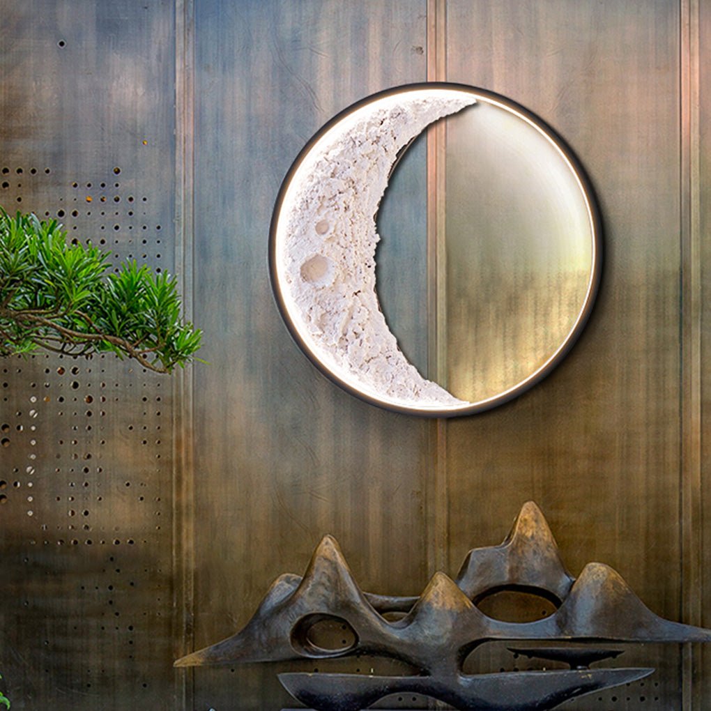 Sigmn Moon Crescent LED Resin Outdoor Wall Light