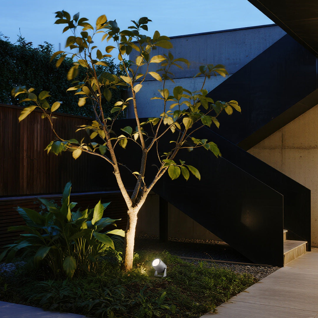 Warlikyy LED Landscape Morden Glass Outdoor Spotlight Light