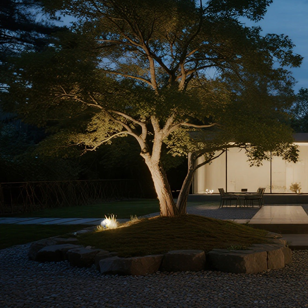 Germa LED Classic Round Glass Outdoor Spotlights