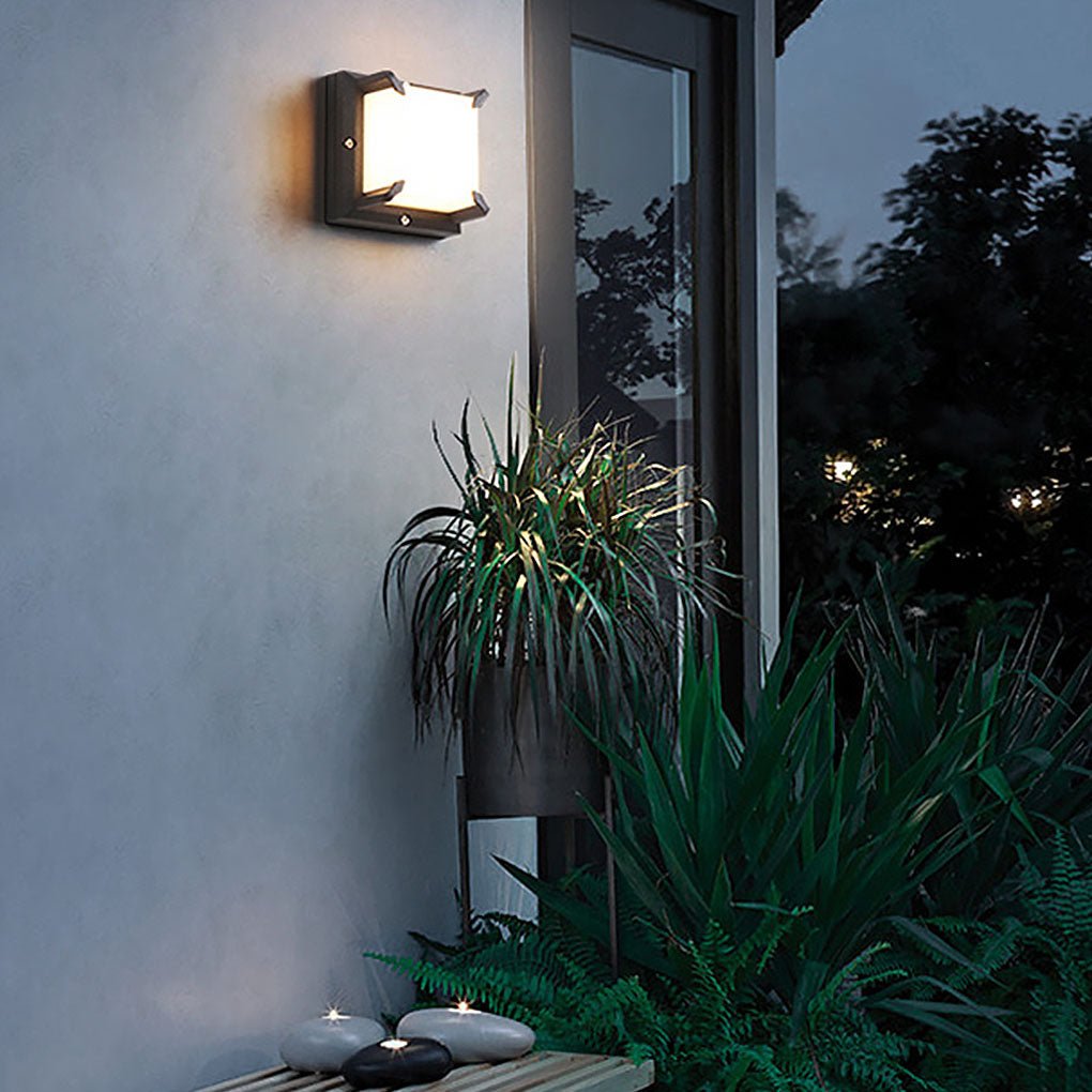 Dark Modern Minimalist Patio Outdoor Wall Light