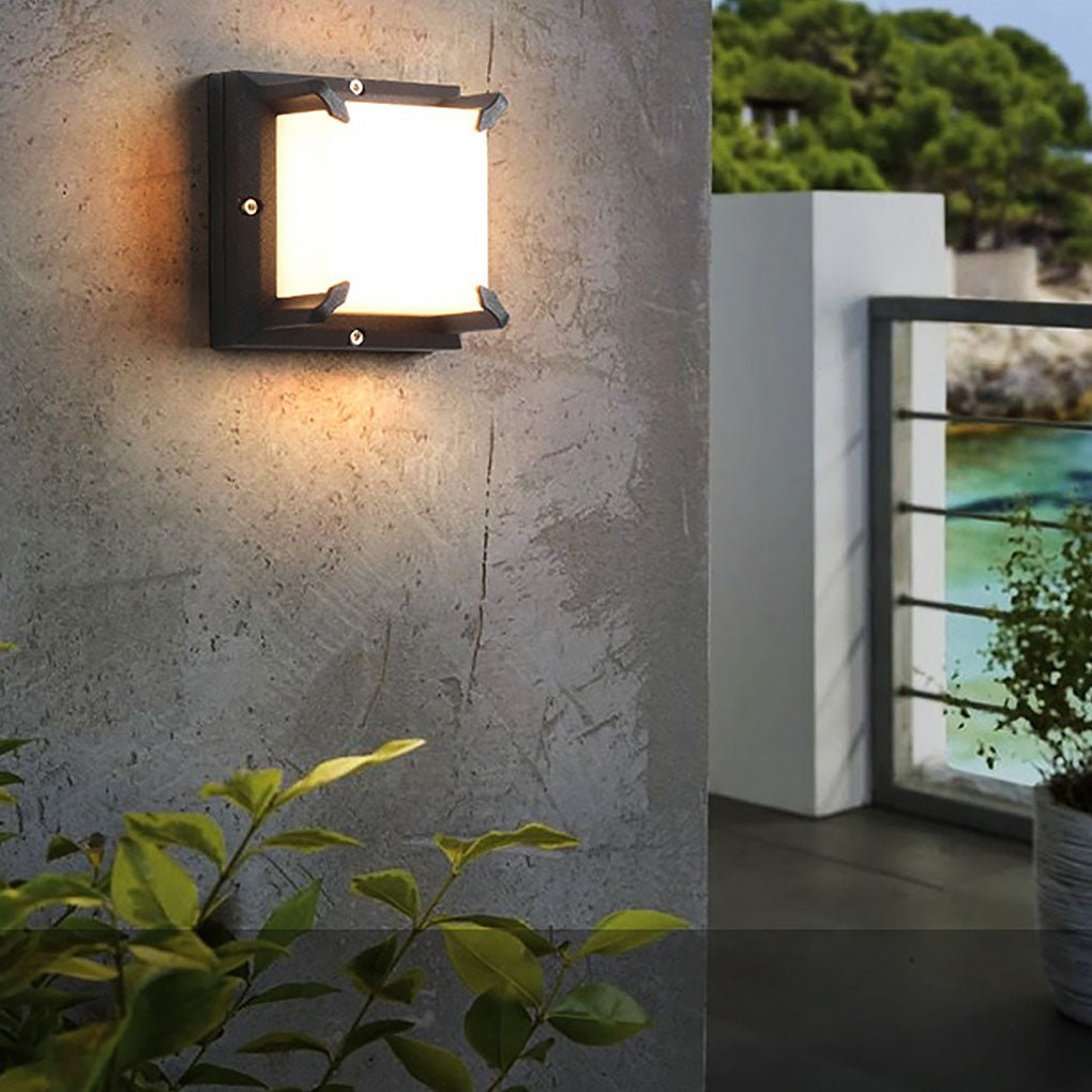 Dark Modern Minimalist Patio Outdoor Wall Light