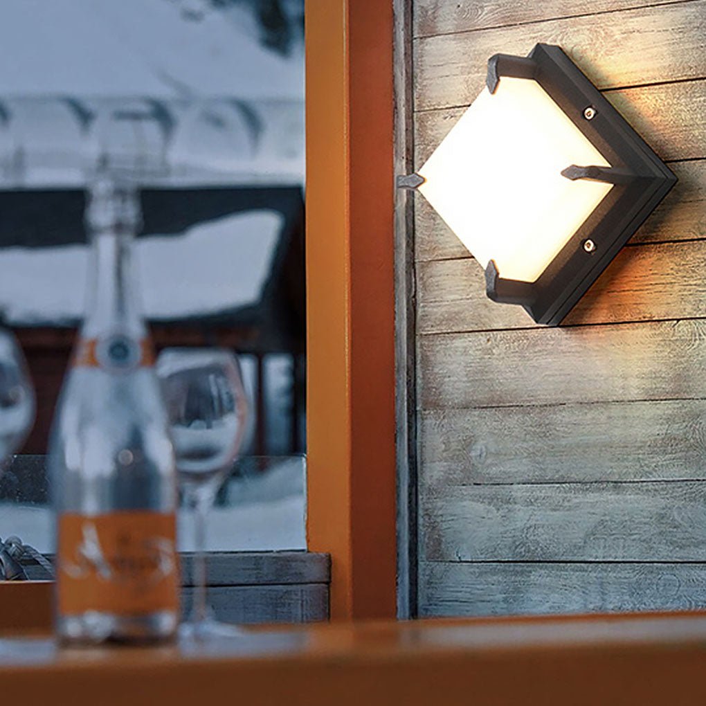 Dark Modern Minimalist Patio Outdoor Wall Light