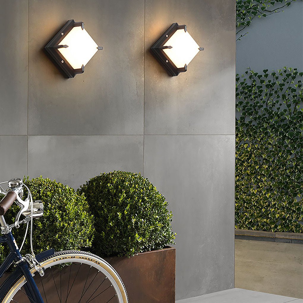 Dark Modern Minimalist Patio Outdoor Wall Light