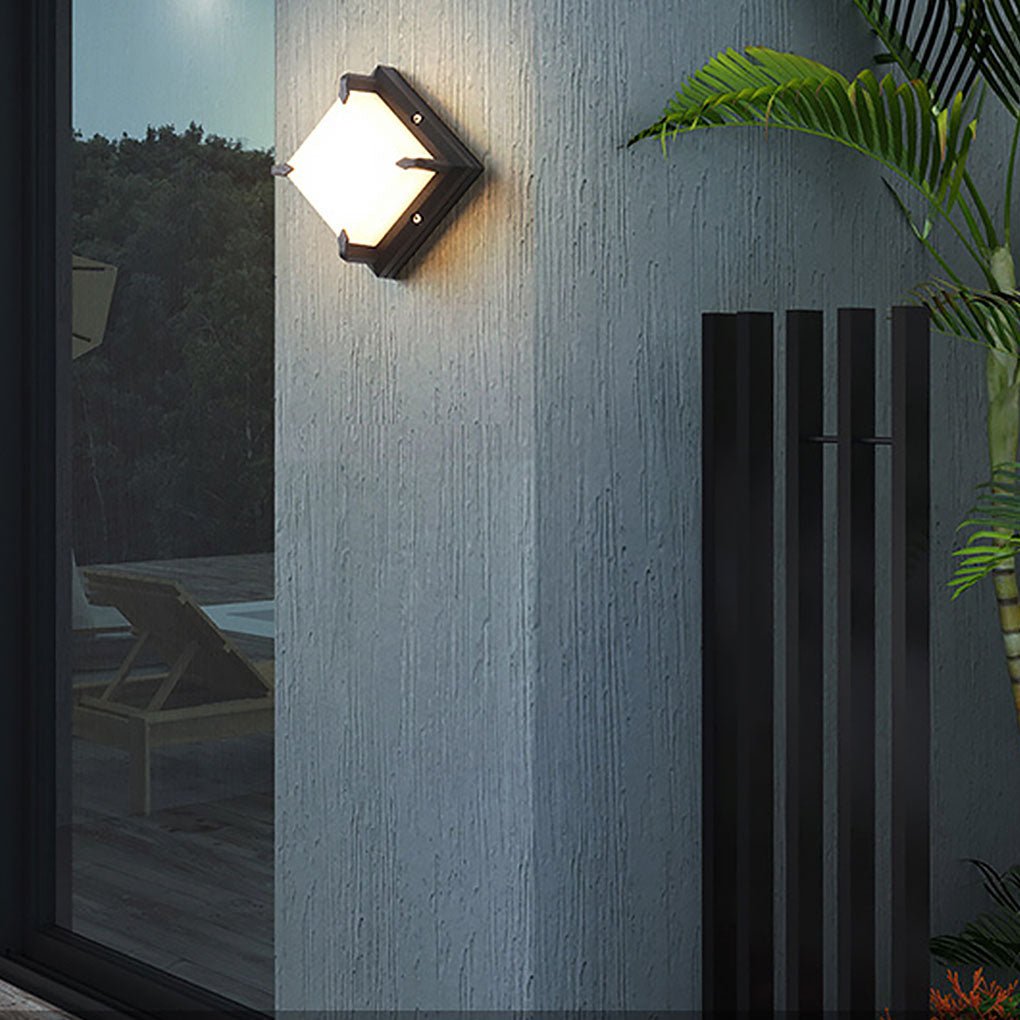 Dark Modern Minimalist Patio Outdoor Wall Light