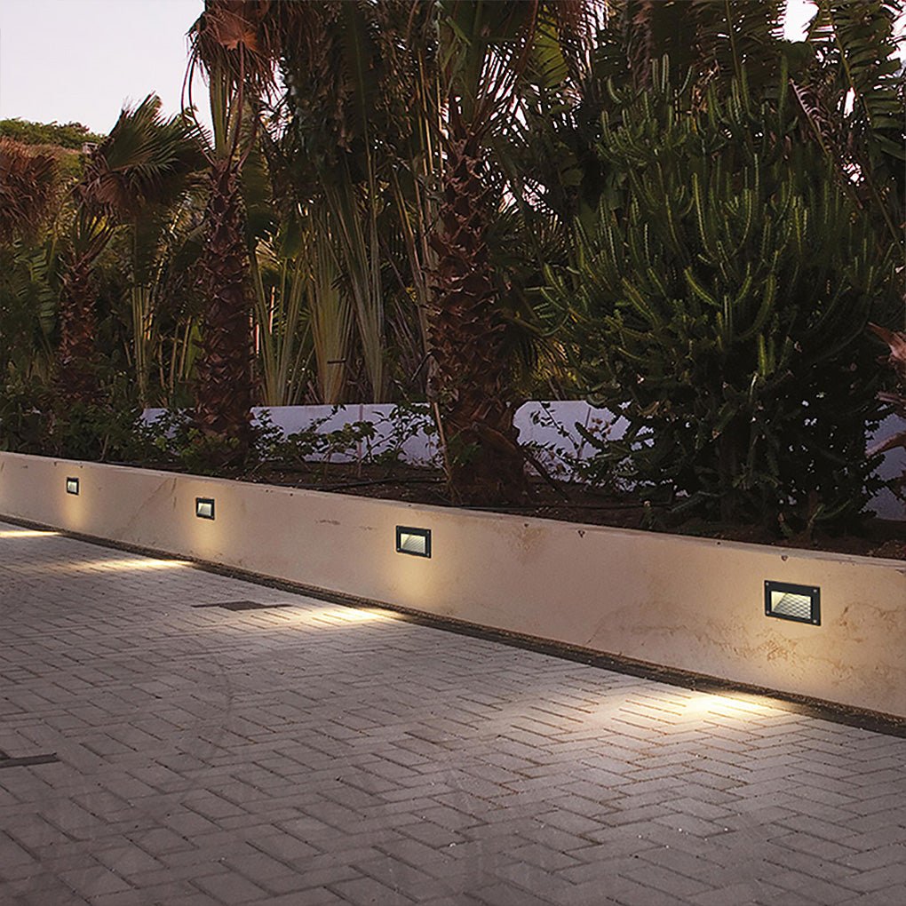 Letic Minimalist Embedded Glass Outdoor Wall Lights