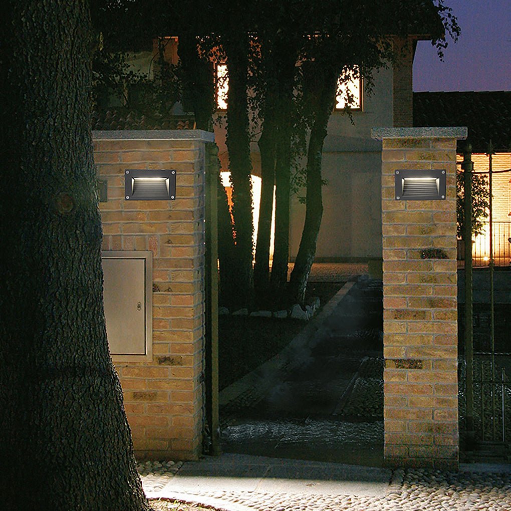 Letic Minimalist Embedded Glass Outdoor Wall Lights