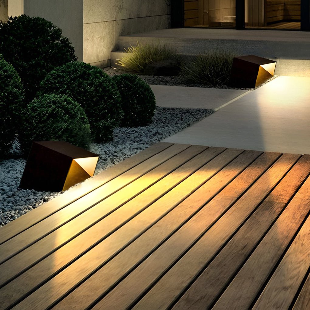 Reginald Unique Landscape Geometric Stainless Steel Outdoor Light